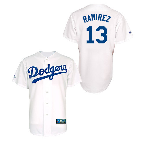Hanley Ramirez #13 Youth Baseball Jersey-L A Dodgers Authentic Home White MLB Jersey